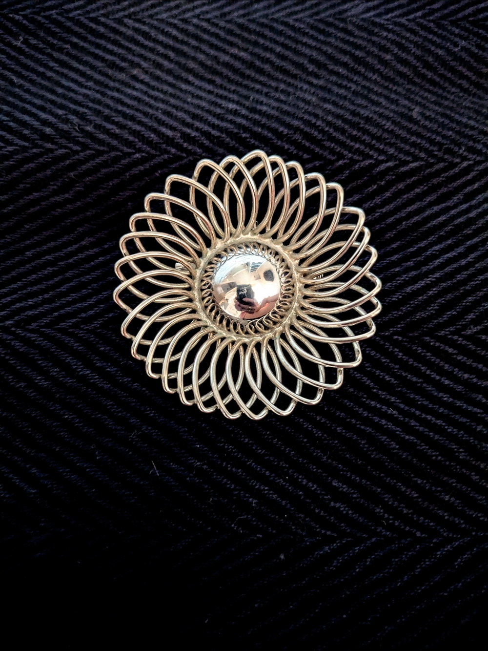 MCM, Vintage Jewelry, Silver Brooch, Retro, 1960s